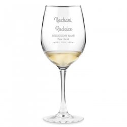 Verre à vin avec gravure pour parents