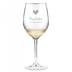 Verre à vin avec gravure pour l'anniversaire d'une amie