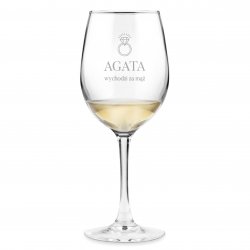 Verre à vin avec gravure pour une mariée