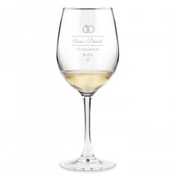 Verre à vin avec gravure pour 10 ans de mariage