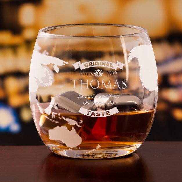 Set whisky carafe avec bateau et 4 verres avec gravure pour papa ou beau-père