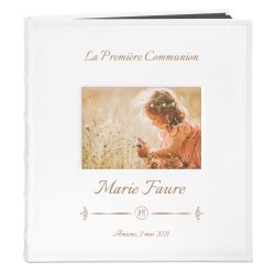 Album photo avec fenêtre et impression pour fille pour sa première communion