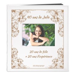 Album photo avec fenêtre et impression pour elle 40 ans