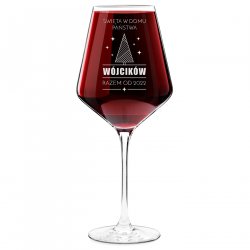 Verre à vin AVANT-GARDE avec gravure pour Noël