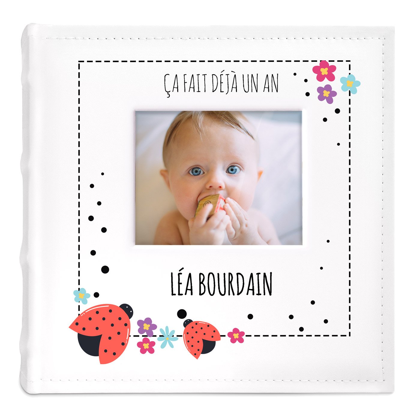 Album Photo avec fenêtre photo et impression pour fille 1 an