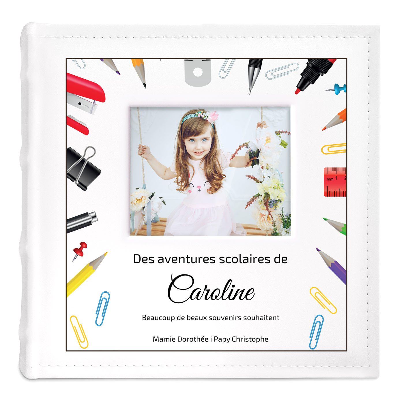 Album Photo avec fenêtre photo et impression pour fille école rentrée