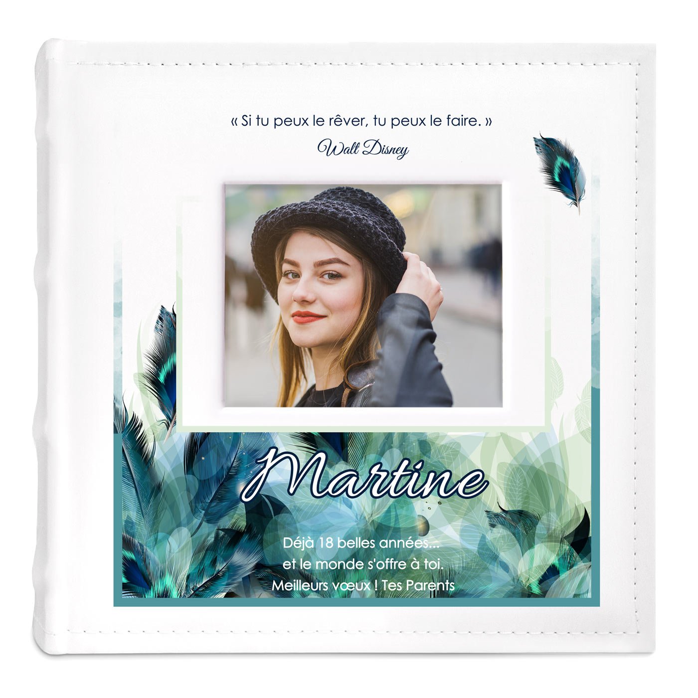 Album Photo avec fenêtre photo et impression pour elle 18 ans anniversaire