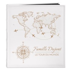 Album photo personnalisé avec impression pour des amis passionnés de voyages pour l'anniversaire de mariage