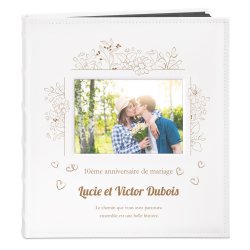 Album photo avec fenêtre et impression pour couple pour 10e anniversaire de mariage