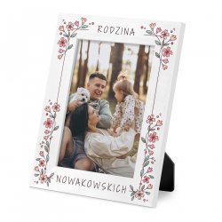 Cadre photo personnalisé en bois blanc pour une crémaillère 