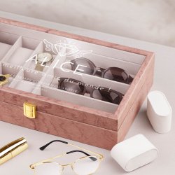 Coffret de rangement en bois rose avec gravure pour l'anniversaire d'une amie