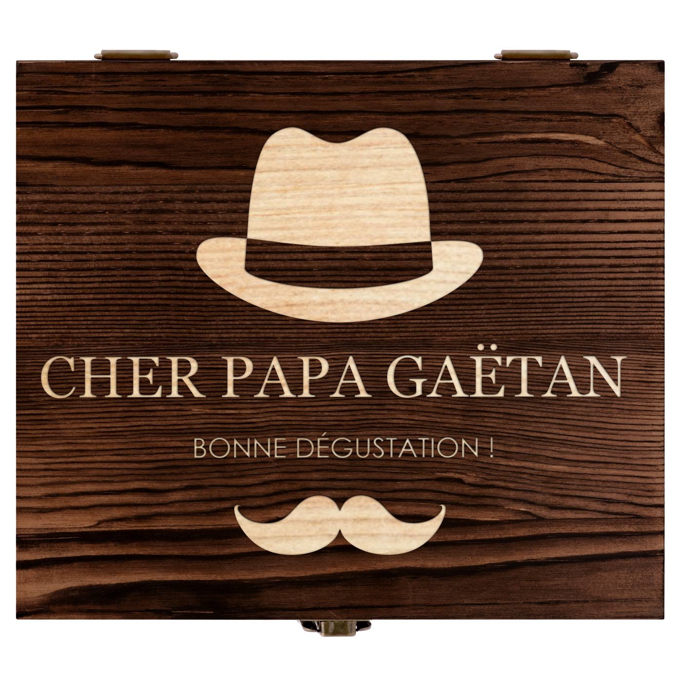 Ensemble de pierres à whisky avec 2 verres dans une boîte personnalisée pour la fête des pères
