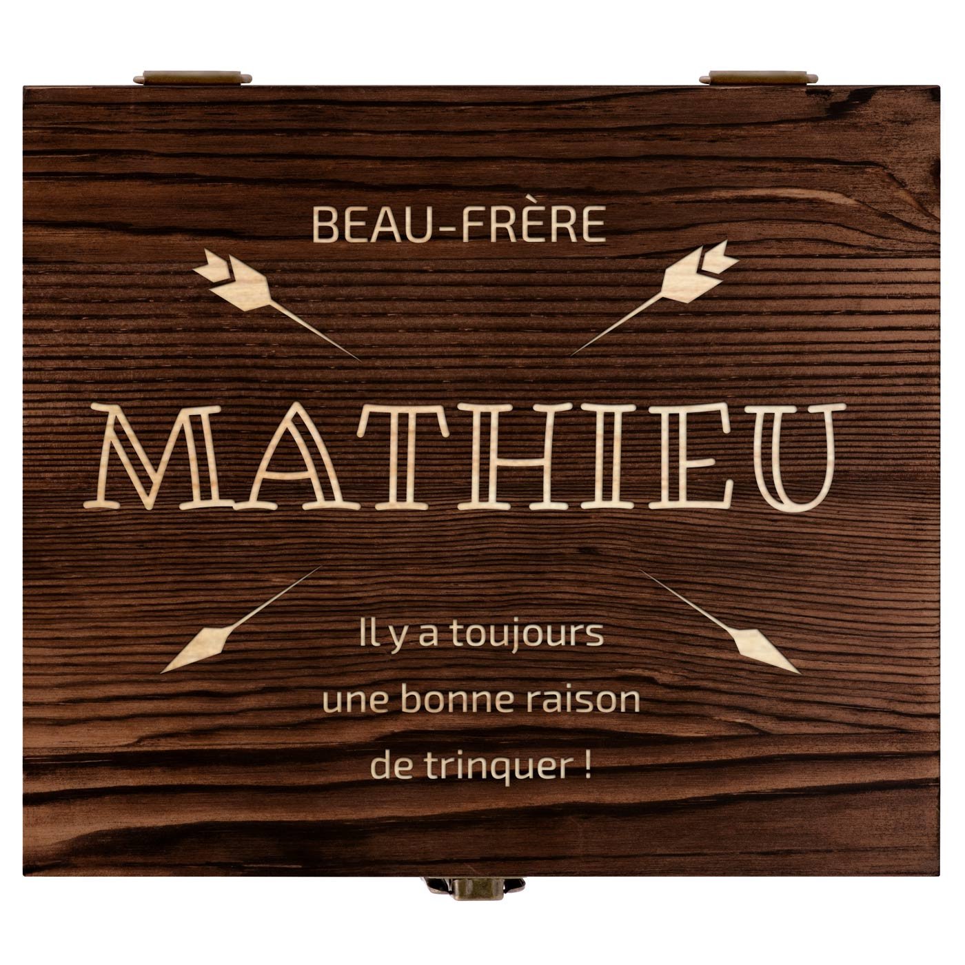 Ensemble de pierres à whisky avec 2 verres dans une boîte avec gravure pour l'anniversaire d'un beau-frère