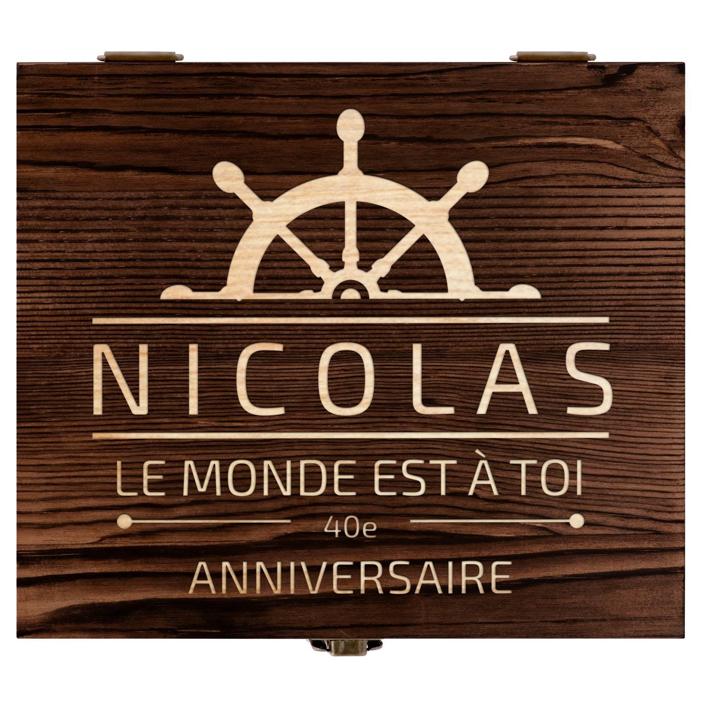 Ensemble de pierres à whisky avec 2 verres dans une boîte personnalisée pour un homme pour son 40e anniversaire