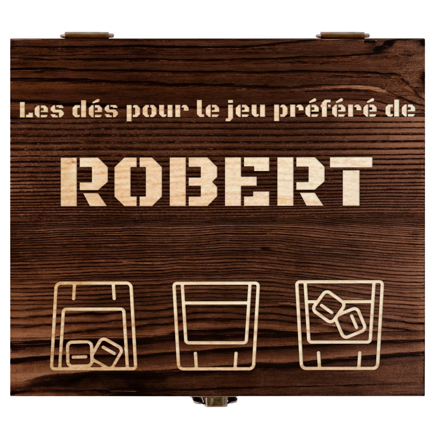 Ensemble de pierres à whisky avec 2 verres dans une boîte personnalisée pour l'anniversaire d'un copain