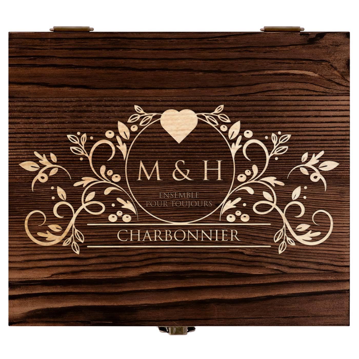 Ensemble de pierres à whisky avec 2 verres dans une boîte avec gravure pour un couple pour l'anniversaire de mariage
