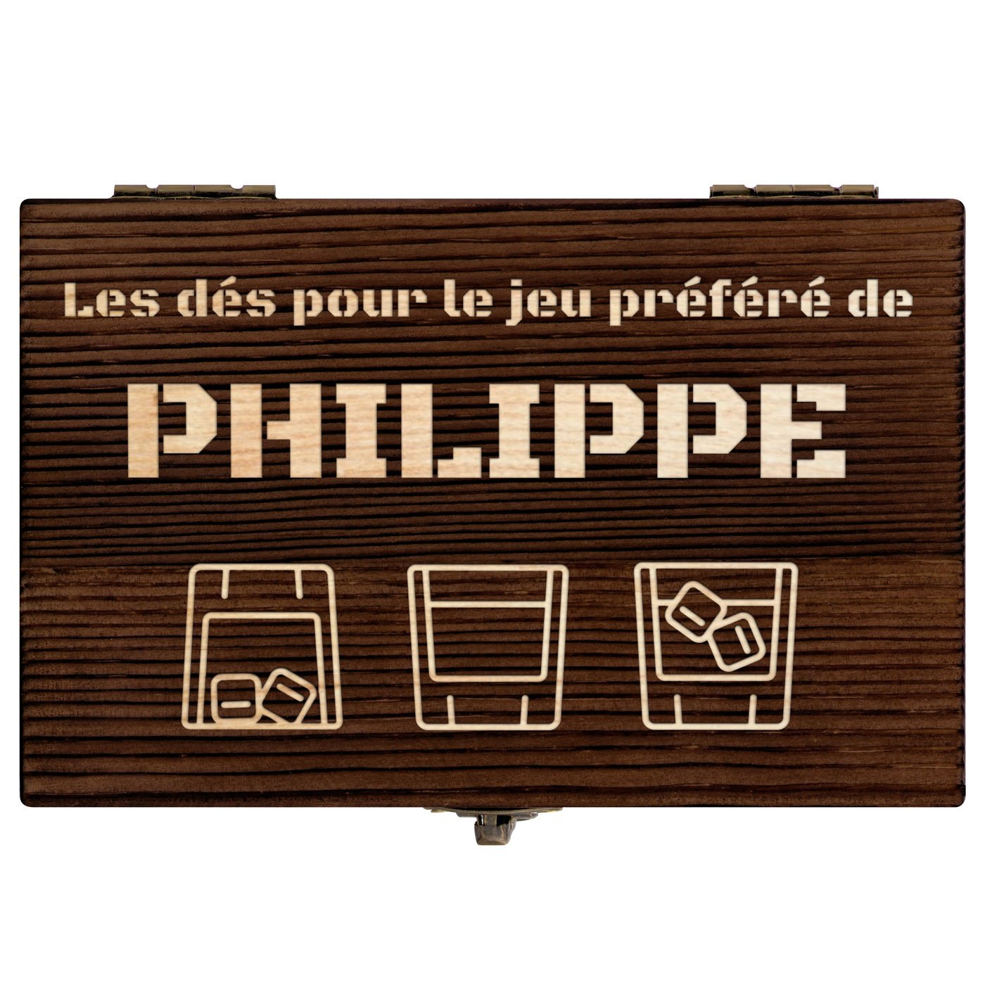 Pierres à whisky dans une boîte en bois personnalisée pour l'anniversaire d'un ami