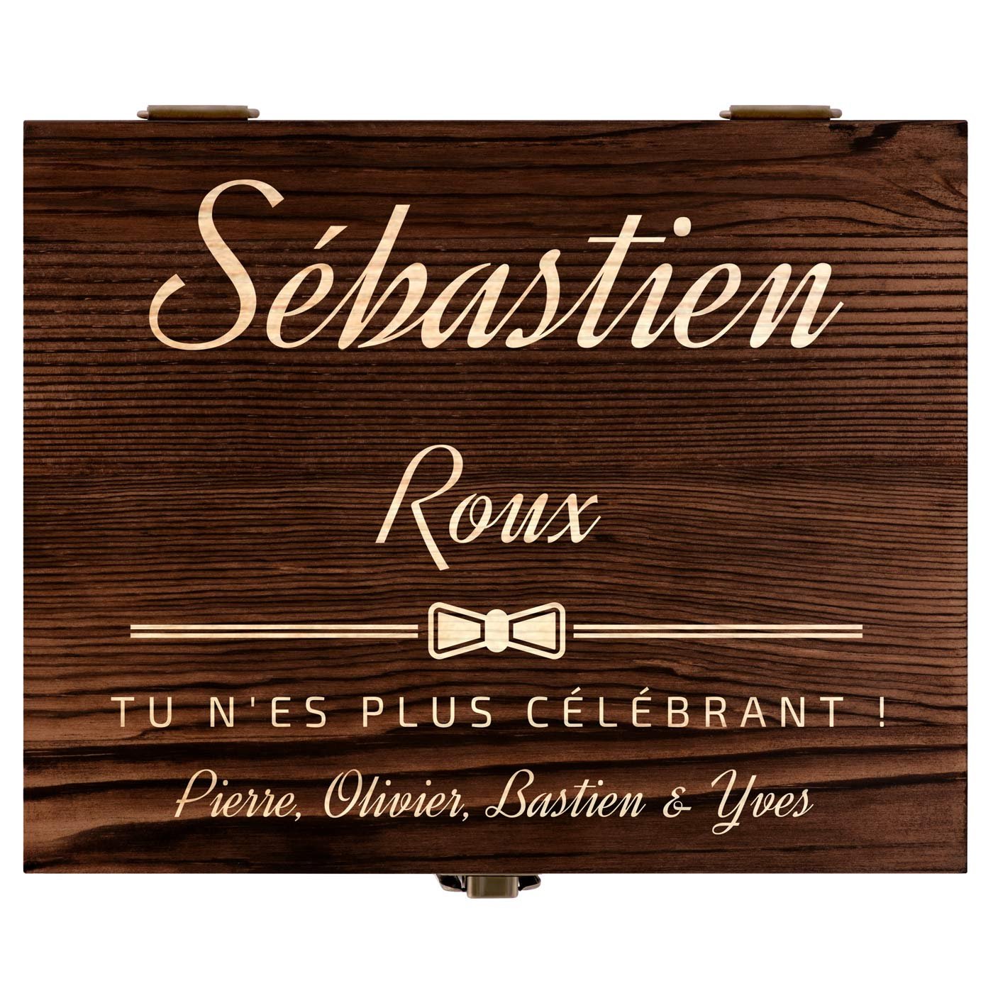 Pierres à whisky avec 2 verres gravés dans une boîte personnalisée pour un copain pour l'enterrement de vie de garçon