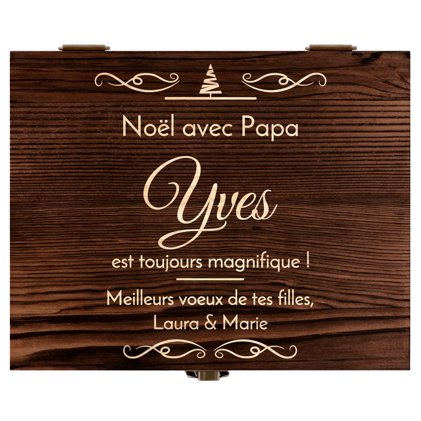 Pierres à whisky avec 2 verres gravés dans une boîte personnalisée pour papa pour Noël