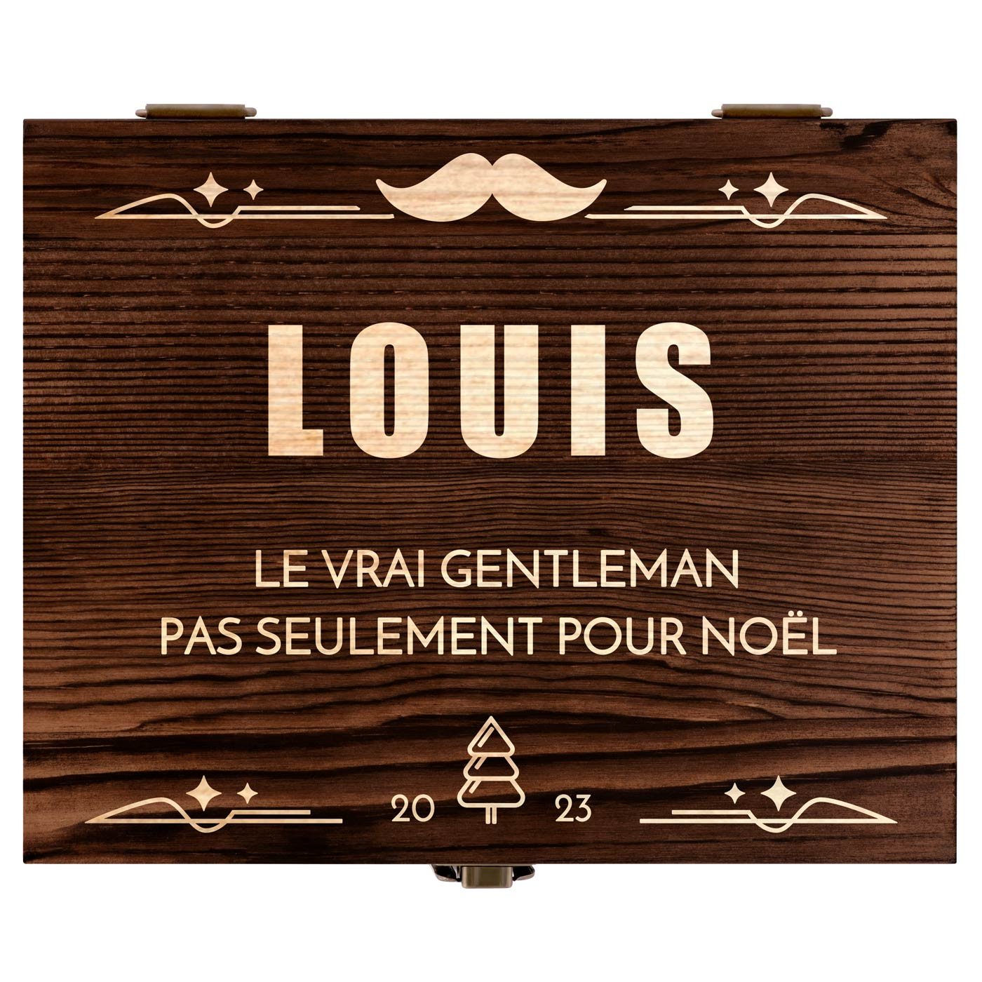 Pierres à whisky avec 2 verres gravés dans une boîte personnalisée pour un homme pour Noël