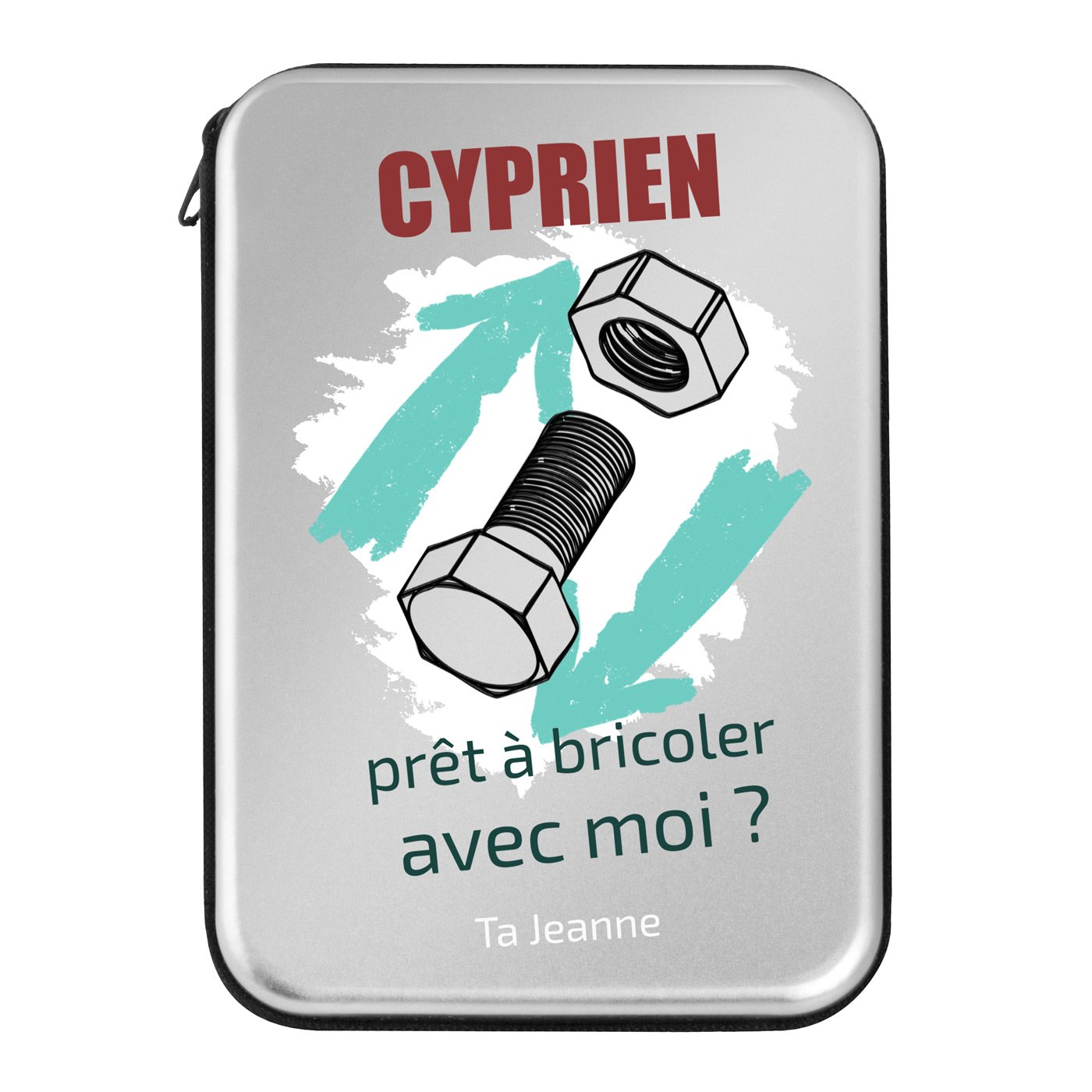 Boîte à outils personnalisée pour petit ami