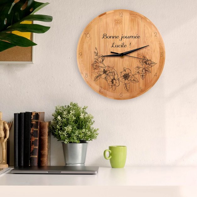 Horloge murale personnalisée pour tante