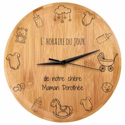Horloge murale personnalisée pour maman