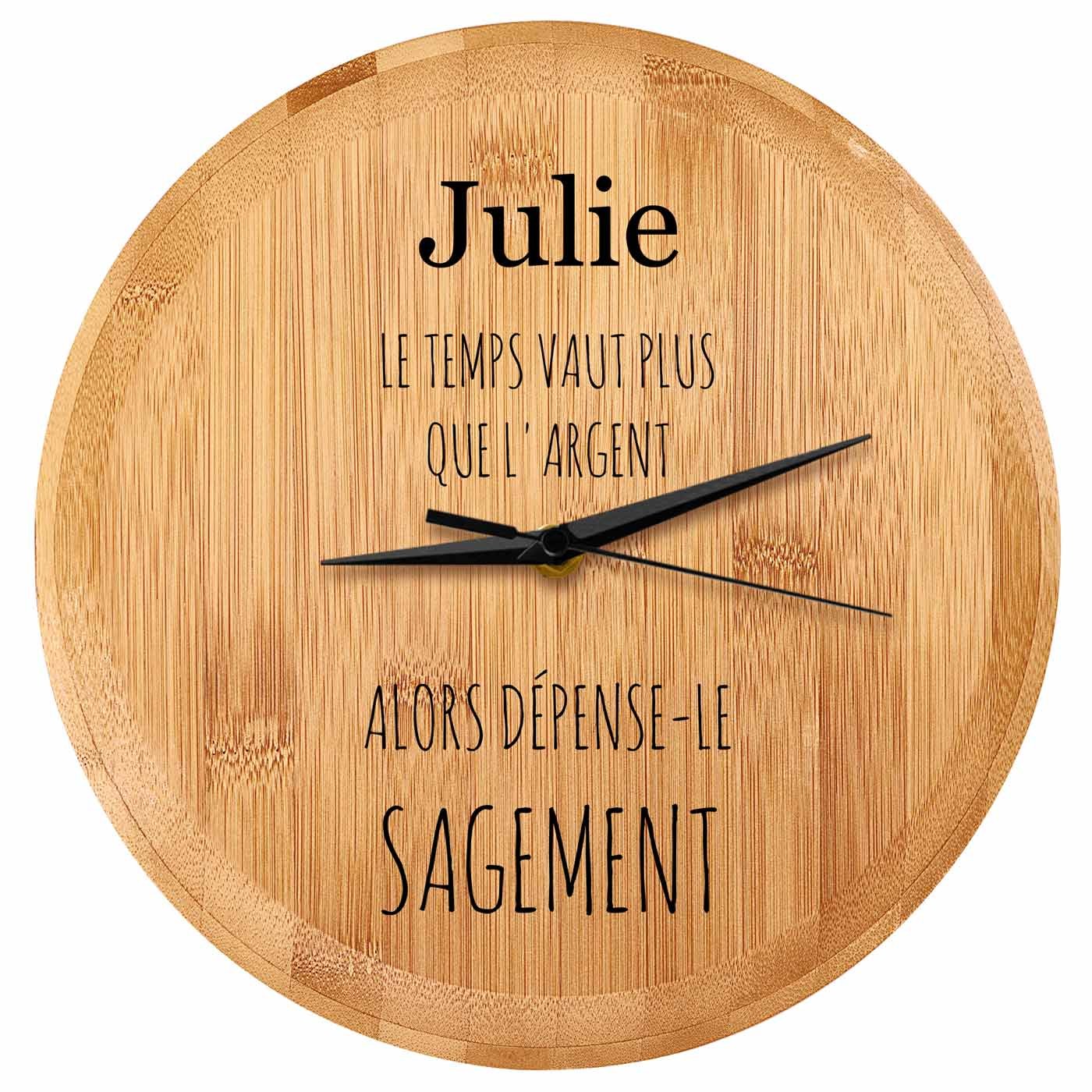 Horloge murale personnalisée pour elle