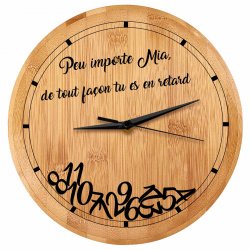 Horloge murale personnalisée pour elle
