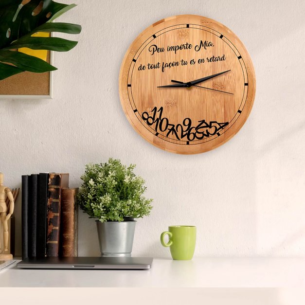 Horloge murale personnalisée pour elle