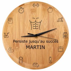 Horloge murale personnalisée pour athlète
