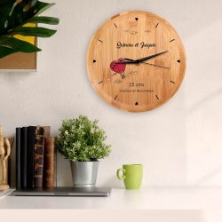 Horloge murale personnalisée pour couple