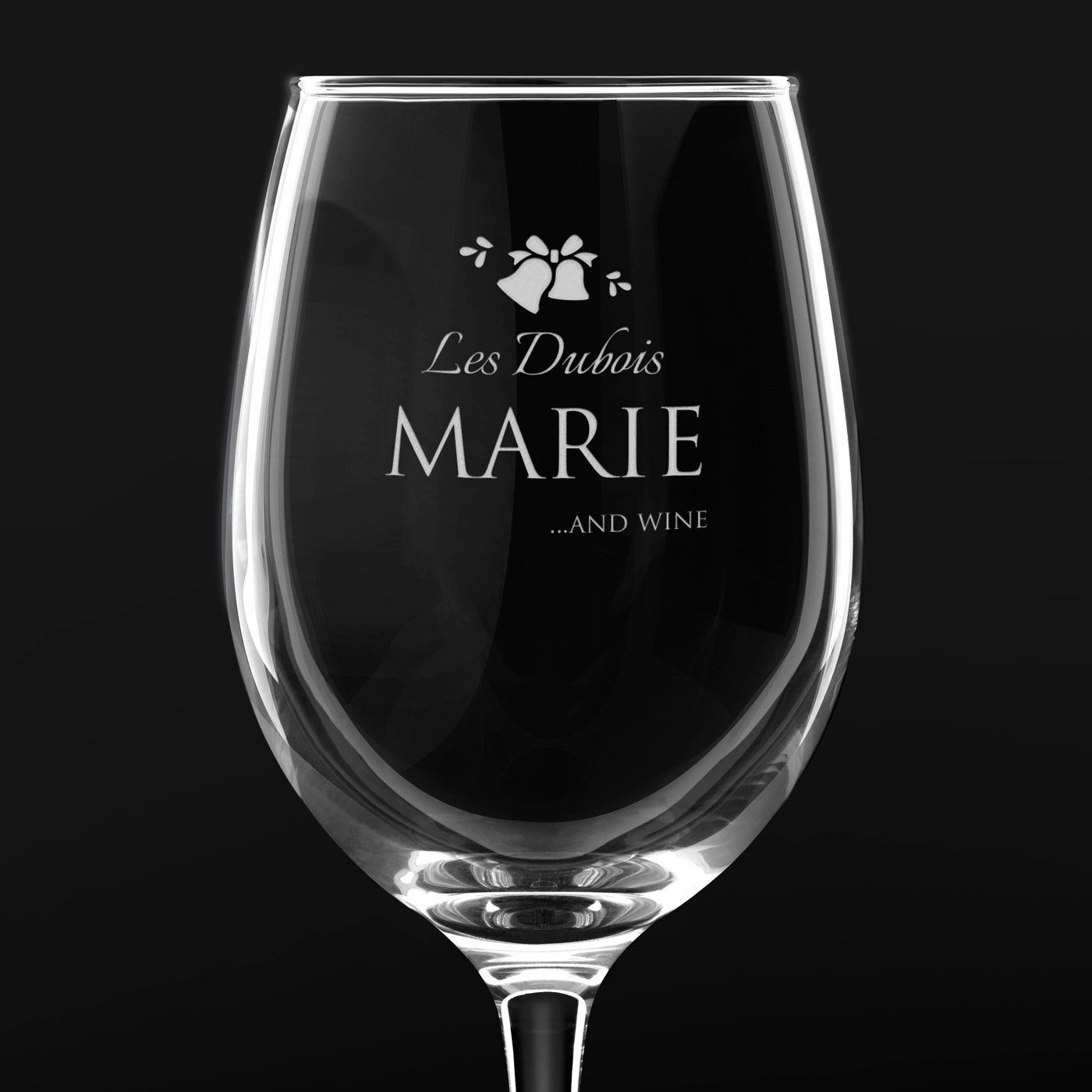 Verre à vin avec gravure pour collègue pour Noël