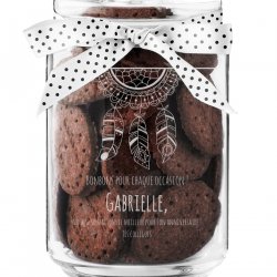 Pot à biscuits avec gravure pour une collègue de travail 