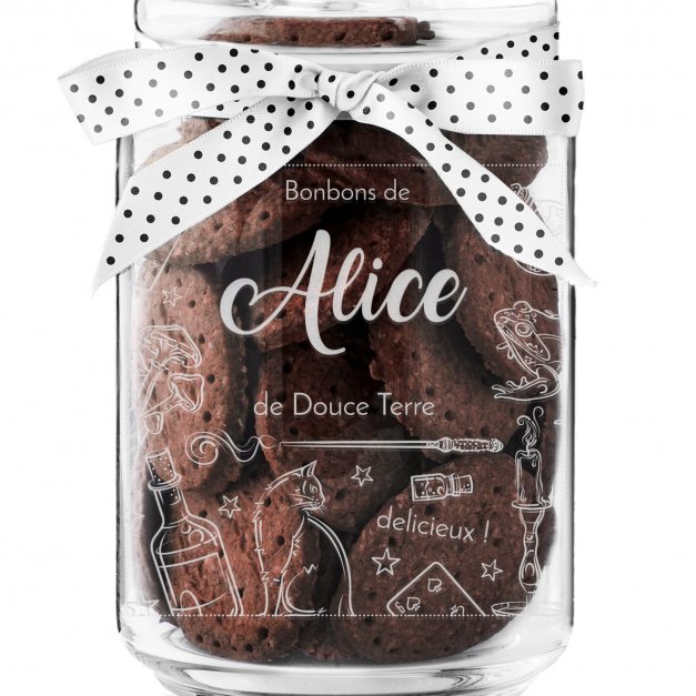Pot à biscuits avec gravure pour une fan de chats et de cookies