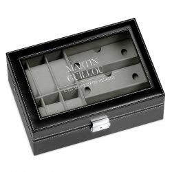 Coffret à montres et lunettes avec gravure pour l'anniversaire d'un copain
