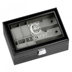 Coffret à montres et lunettes avec gravure pour un mari pour la Saint-Valentin