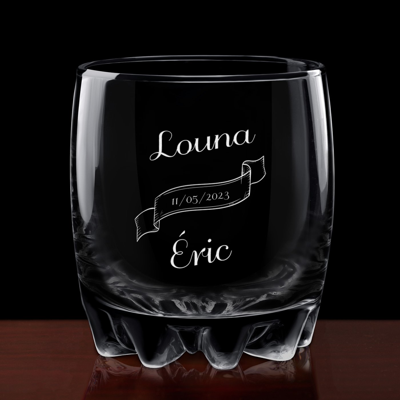 Carafe Globe et 6 verres avec gravure pour couple pour mariage ou anniversaire de mariage