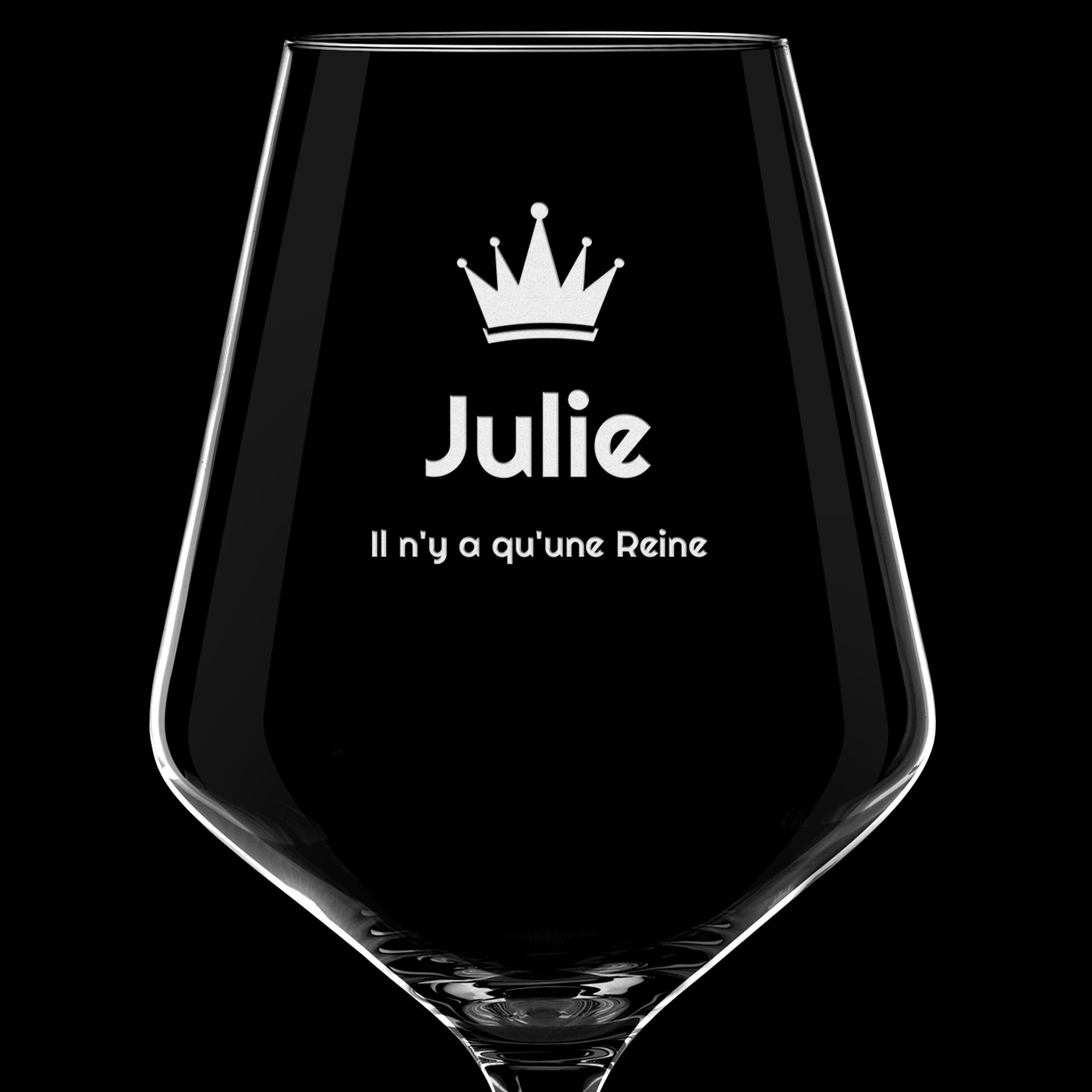 Verre à vin AVANT-GARDE avec gravure pour l'anniversaire d'une jeune fille