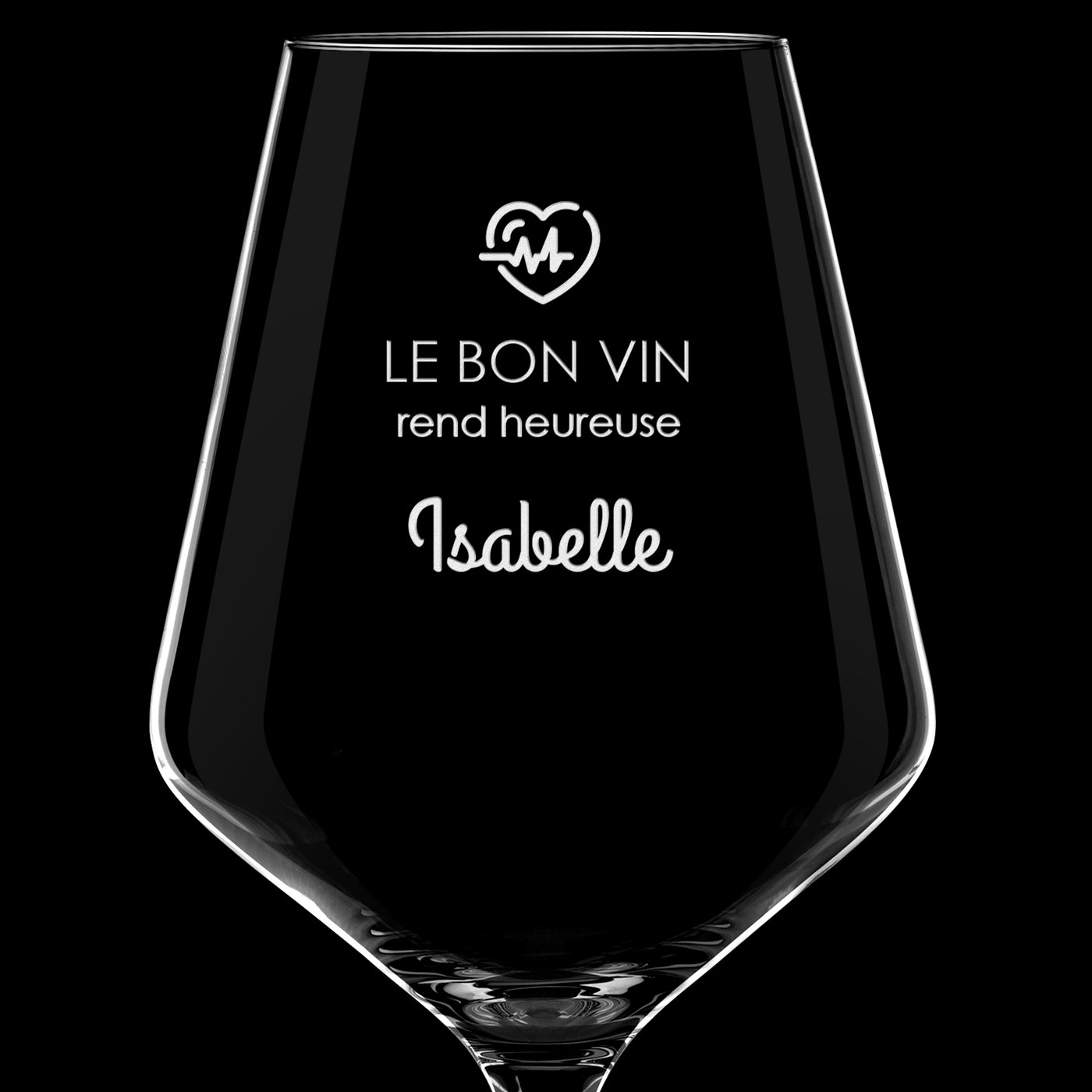Verre à vin AVANT-GARDE avec gravure pour l'anniversaire d'une copine
