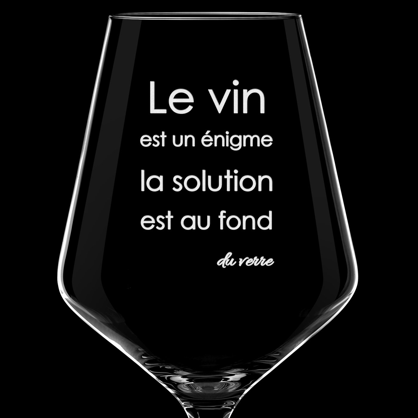 Verre à vin AVANT-GARDE avec gravure pour une amie
