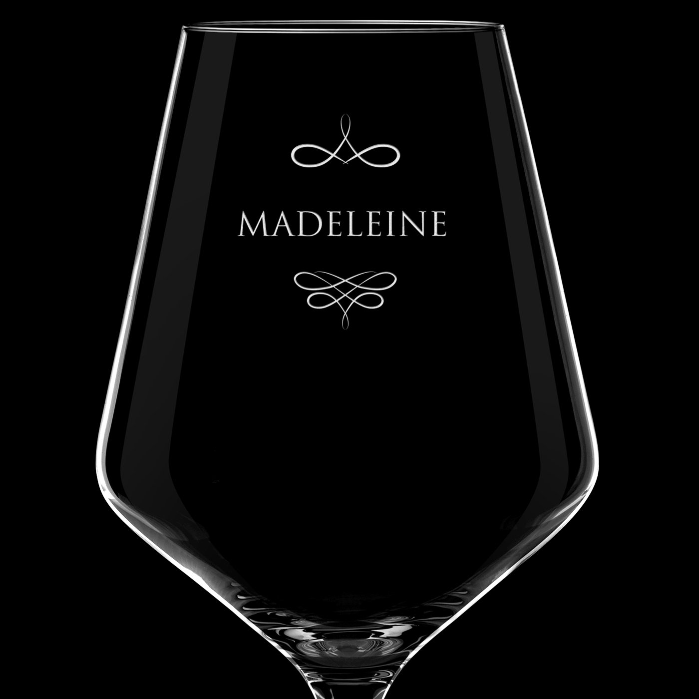 6 verres à vin AVANT-GARDE avec gravure pour l'anniversaire d'une amie