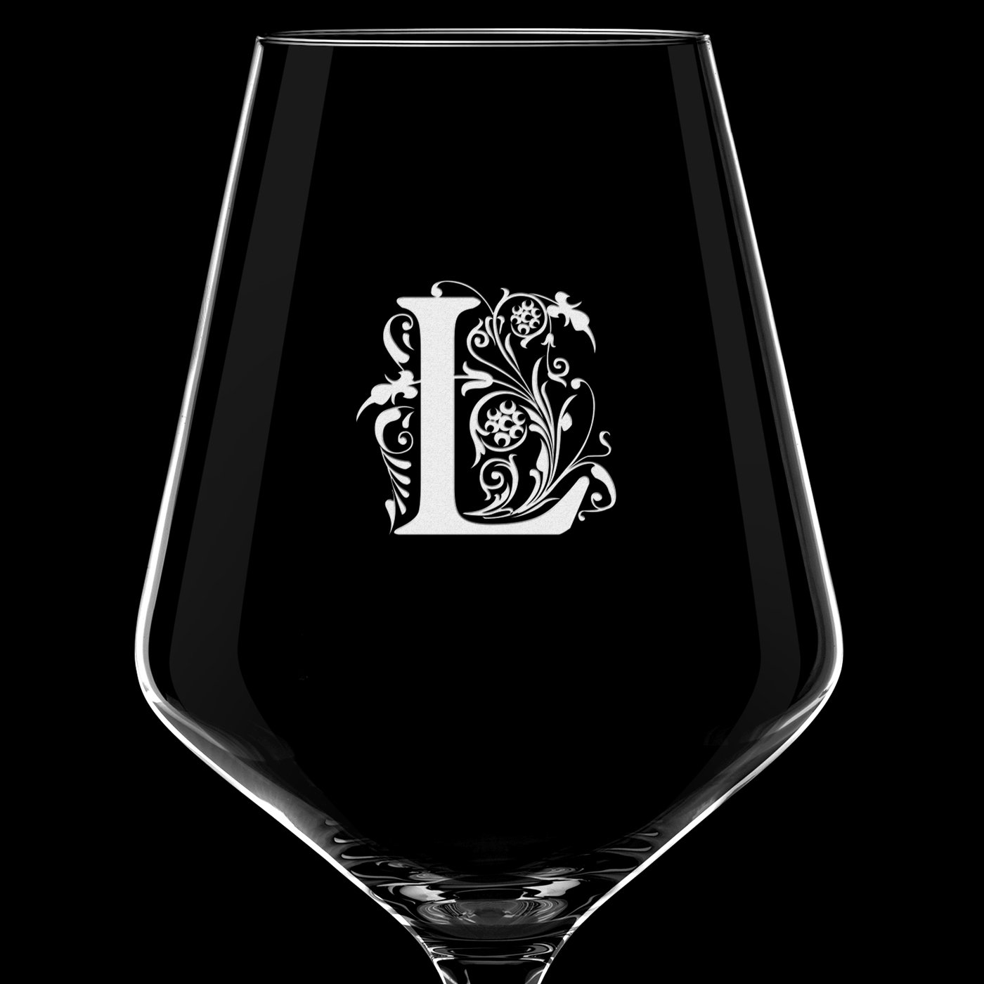 6 verres à vin AVANT-GARDE avec gravure pour elle ou pour lui