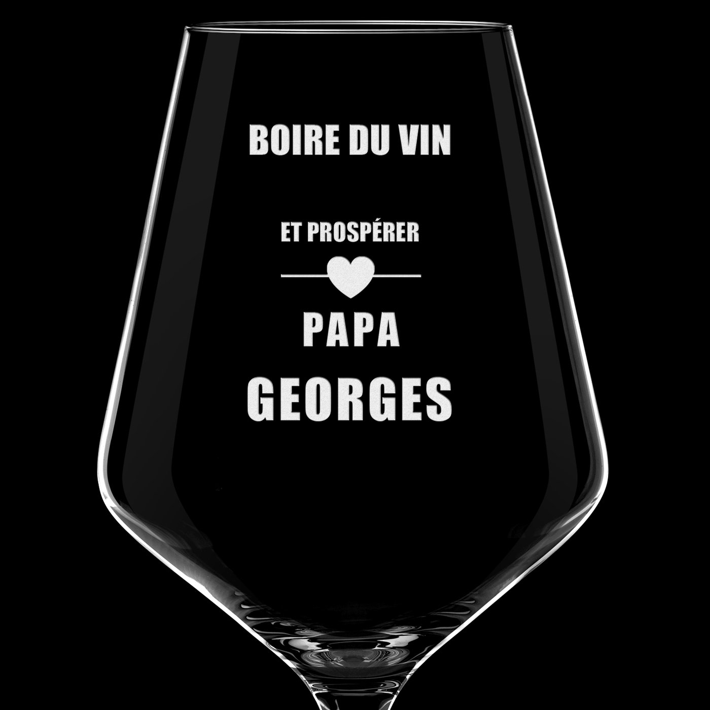 6 verres à vin AVANT-GARDE avec gravure pour l'anniversaire de papa