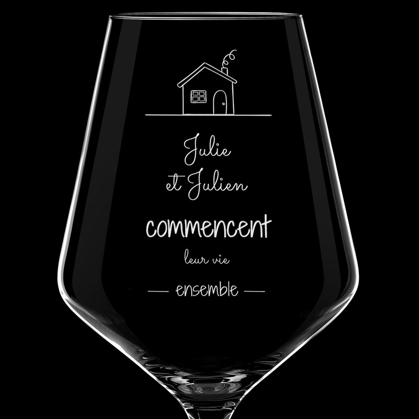 6 verres à vin AVANT-GARDE pour un couple pour une crémaillère