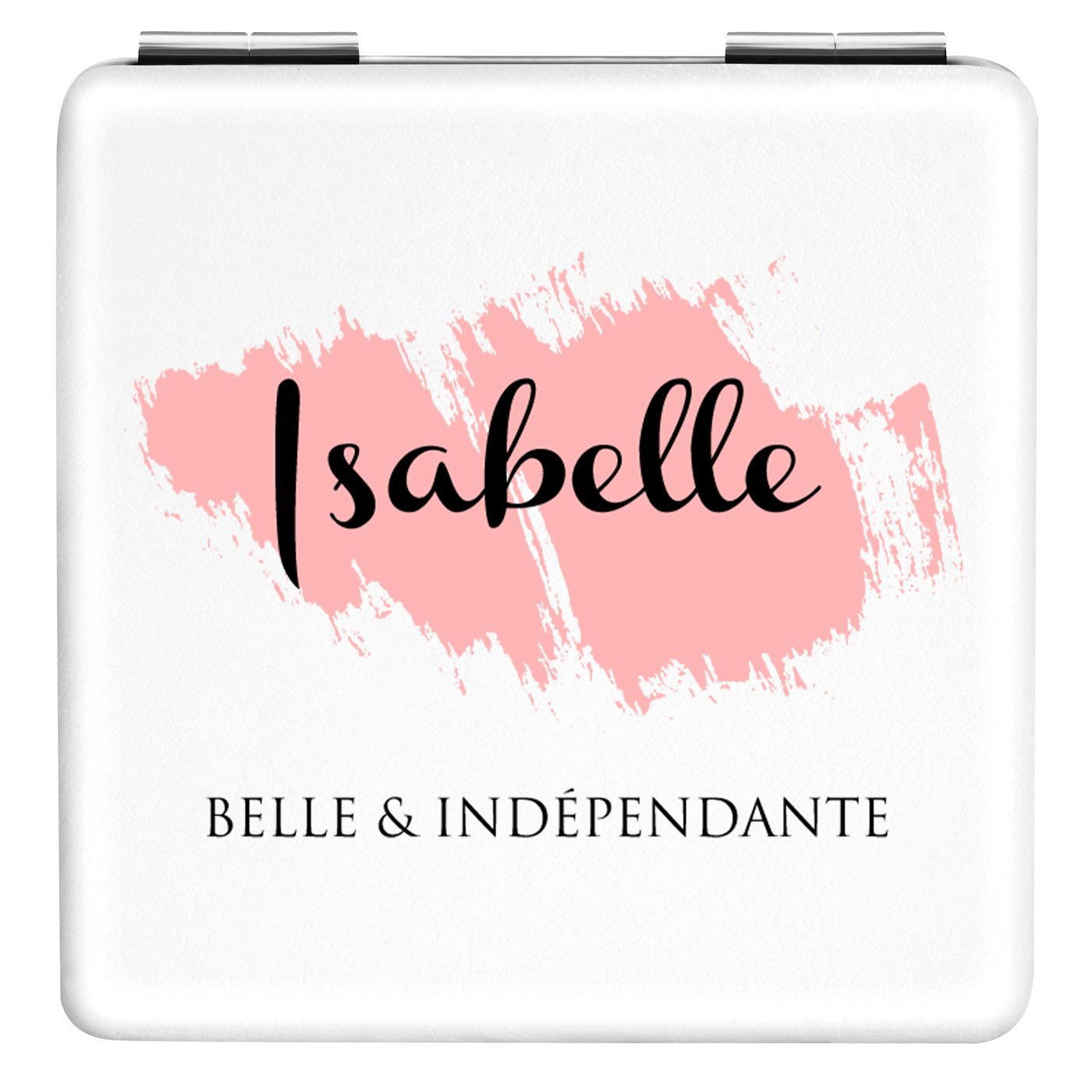Miroir de poche carré blanc avec impression pour elle pour son anniversaire