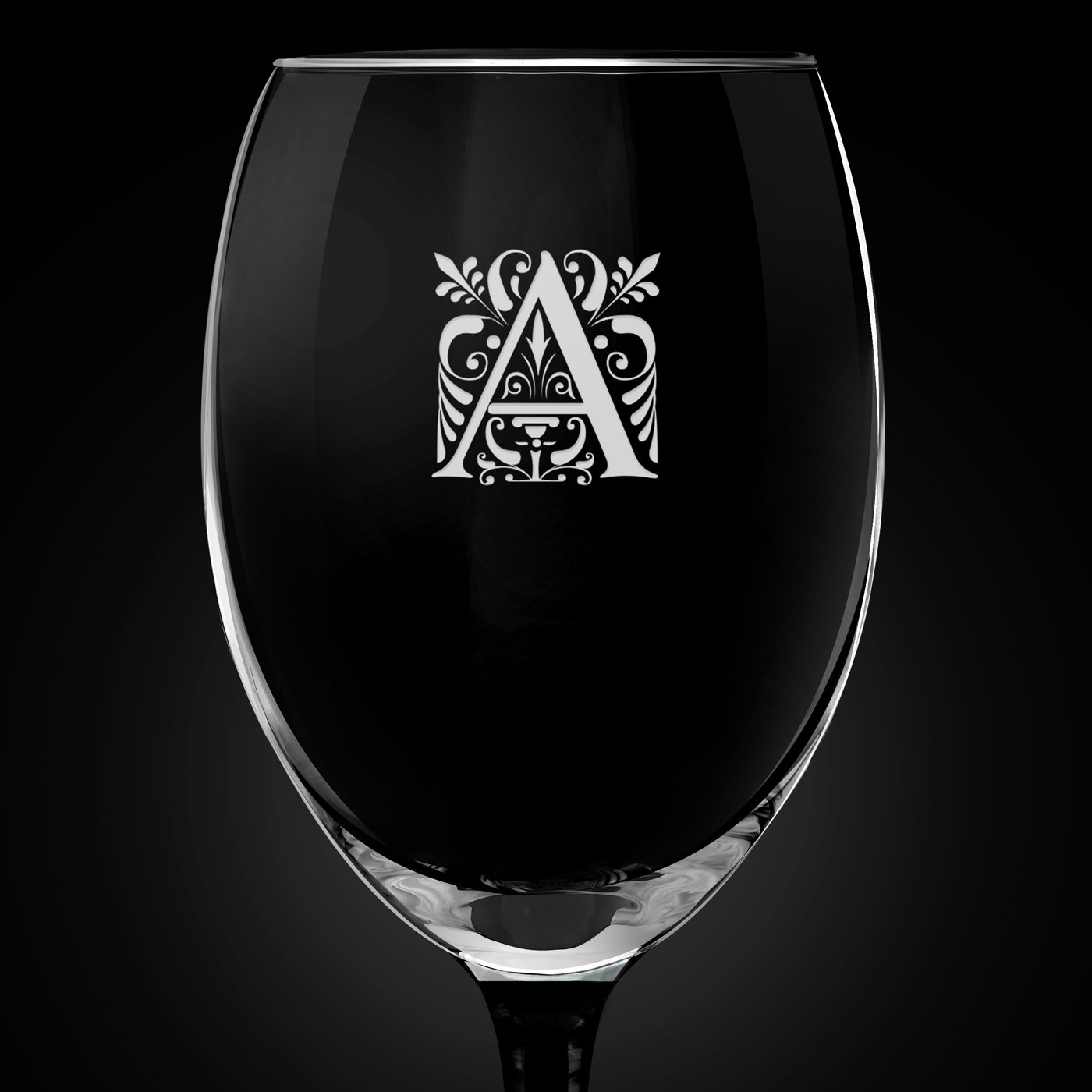 Verre à vin ONYX avec gravure pour un gentleman