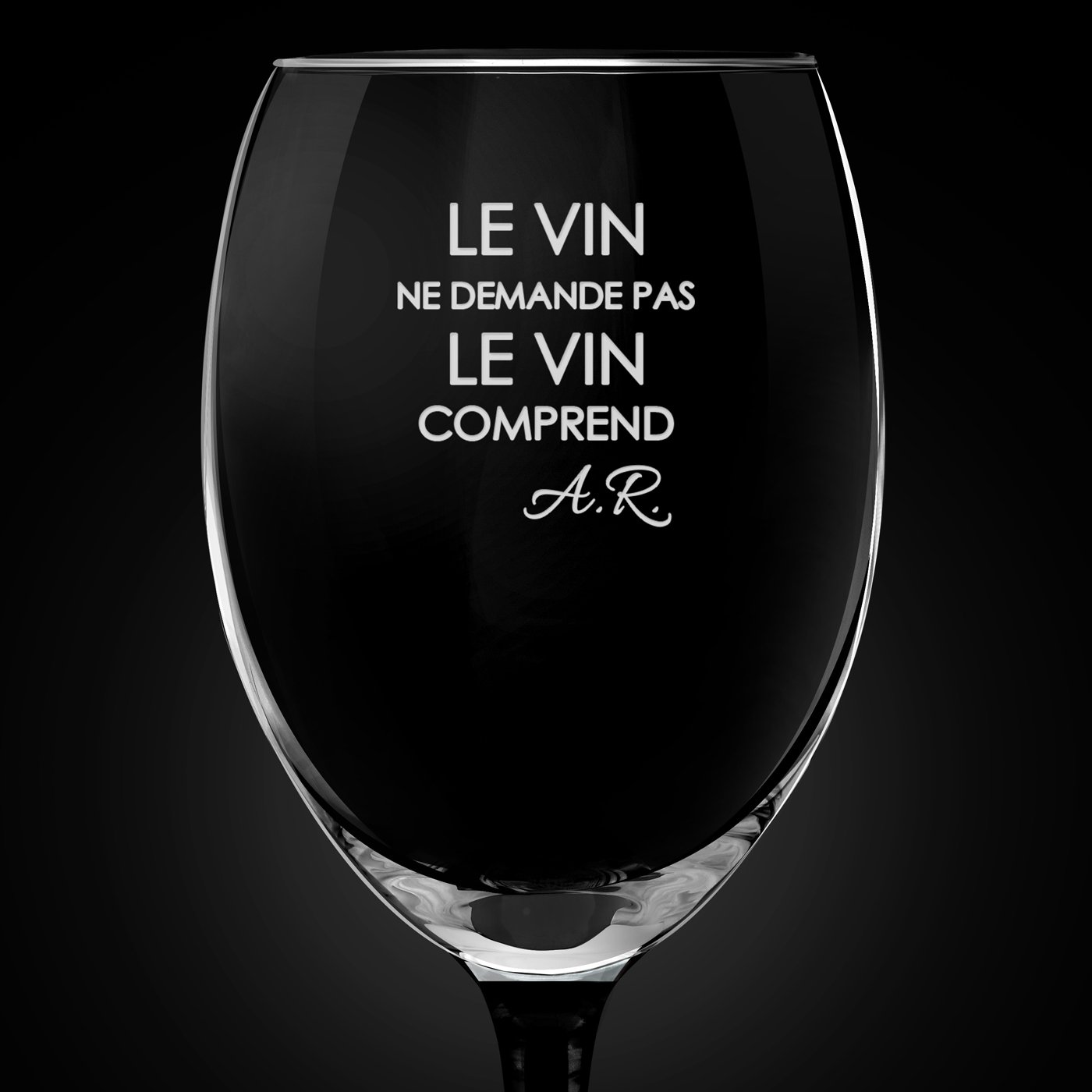 Verre à vin ONYX avec gravure pour l'anniversaire d'une femme