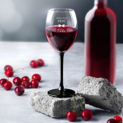 Verre à vin ONYX avec gravure pour papy