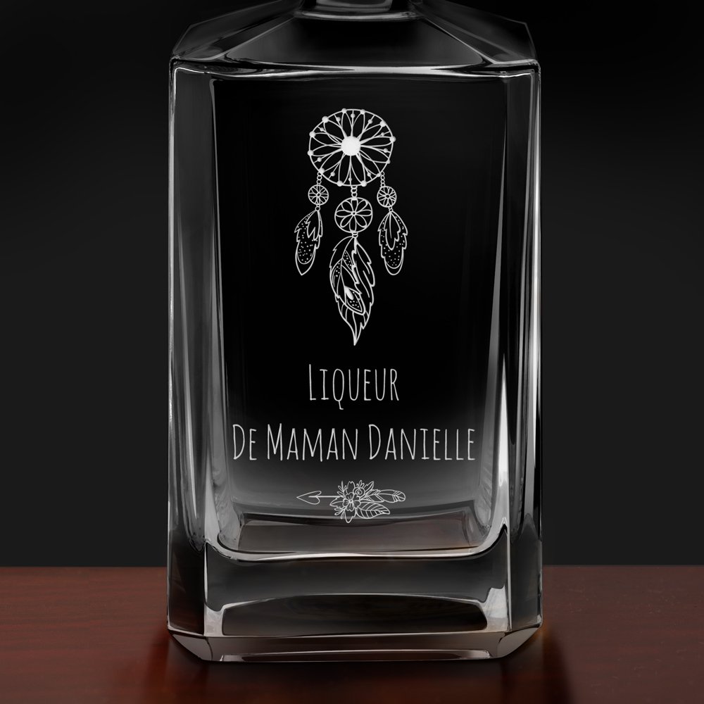Carafe à whisky Bourbon avec gravure pour grand-mère préférée